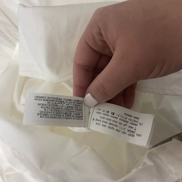 Zara Womens Shirt Dress Midi Size Large White Collared Long Sleeve 2395/077 NWT - Picture 9 of 14